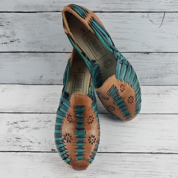 ZAACHILA Mexican Huarache wedge sandals 7 - Picture 4 of 12